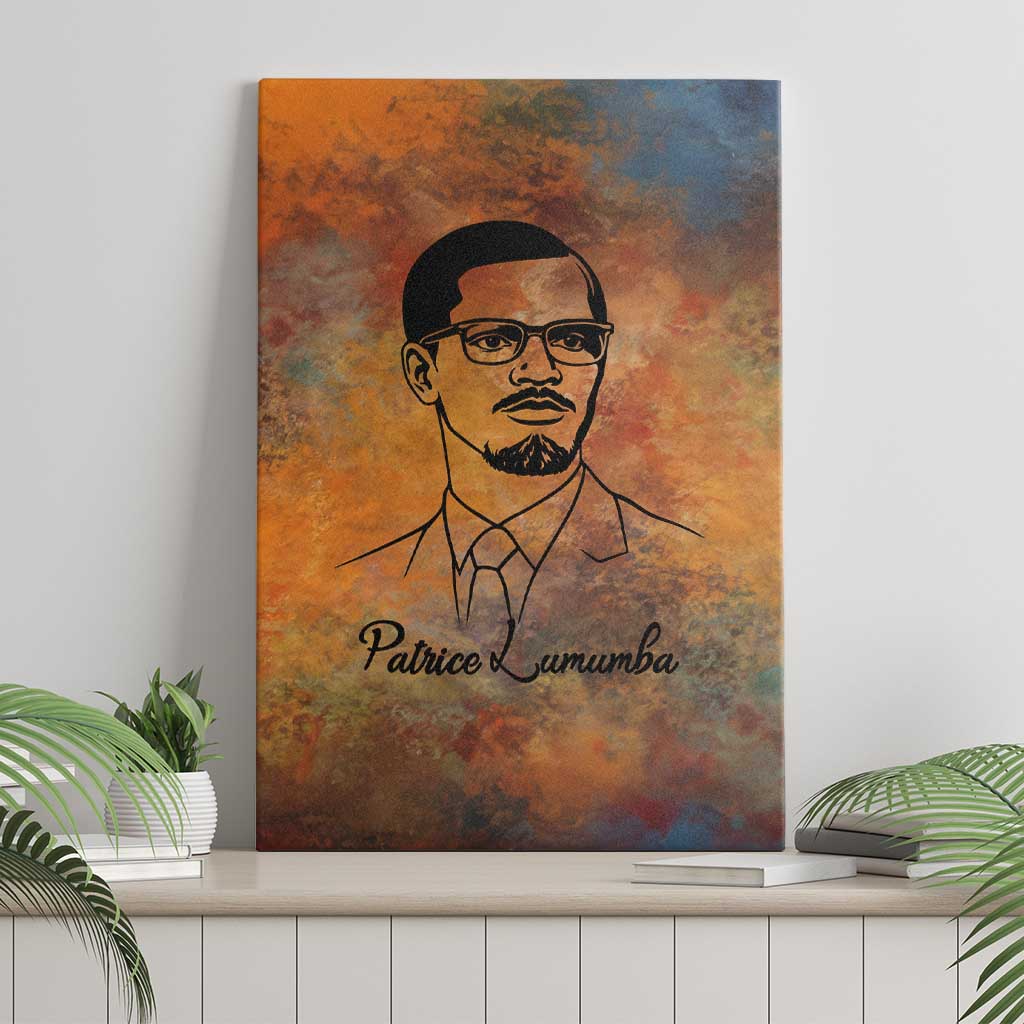 Patrice Lumumba Canvas Wall Art with Line Art Portrait and Truth Cannot Be Killed Inspirational Quote - Wonder Print Shop
