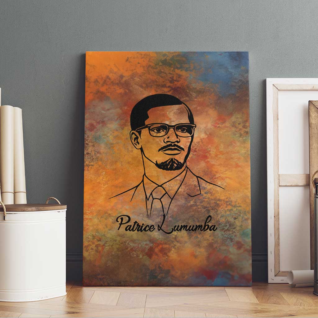 Patrice Lumumba Canvas Wall Art with Line Art Portrait and Truth Cannot Be Killed Inspirational Quote - Wonder Print Shop