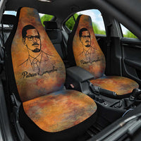 Patrice Lumumba Car Seat Cover with Line Art Portrait and Truth Cannot Be Killed Inspirational Quote - Wonder Print Shop