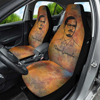 Patrice Lumumba Car Seat Cover with Line Art Portrait and Truth Cannot Be Killed Inspirational Quote - Wonder Print Shop