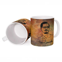 Patrice Lumumba Ceramic Mug with Line Art Portrait and Truth Cannot Be Killed Inspirational Quote - Wonder Print Shop