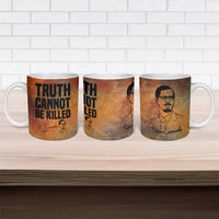 Patrice Lumumba Ceramic Mug with Line Art Portrait and Truth Cannot Be Killed Inspirational Quote - Wonder Print Shop