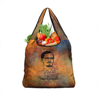 Patrice Lumumba Grocery Bag with Line Art Portrait and Truth Cannot Be Killed Inspirational Quote - Wonder Print Shop