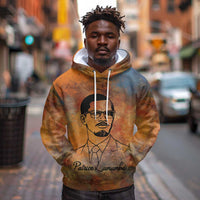 Patrice Lumumba Hoodie with Line Art Portrait and Truth Cannot Be Killed Inspirational Quote - Wonder Print Shop