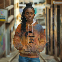 Patrice Lumumba Hoodie with Line Art Portrait and Truth Cannot Be Killed Inspirational Quote - Wonder Print Shop