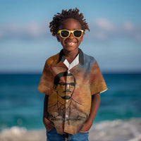 Patrice Lumumba Kid Hawaiian Shirt with Line Art Portrait and Truth Cannot Be Killed Inspirational Quote - Wonder Print Shop