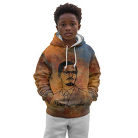 Patrice Lumumba Kid Hoodie with Line Art Portrait and Truth Cannot Be Killed Inspirational Quote - Wonder Print Shop