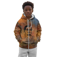 Patrice Lumumba Kid Hoodie with Line Art Portrait and Truth Cannot Be Killed Inspirational Quote - Wonder Print Shop