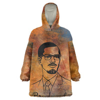 Patrice Lumumba Kid Wearable Blanket Hoodie with Line Art Portrait and Truth Cannot Be Killed Inspirational Quote - Wonder Print Shop