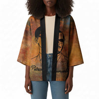 Patrice Lumumba Kimono with Line Art Portrait and Truth Cannot Be Killed Inspirational Quote - Wonder Print Shop