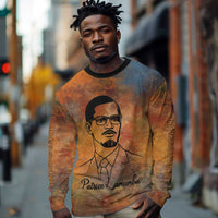 Patrice Lumumba Long Sleeve Shirt with Line Art Portrait and Truth Cannot Be Killed Inspirational Quote - Wonder Print Shop