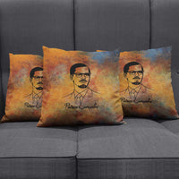 Patrice Lumumba Pillow Cover with Line Art Portrait and Truth Cannot Be Killed Inspirational Quote - Wonder Print Shop