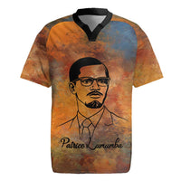Patrice Lumumba Rugby Jersey with Line Art Portrait and Truth Cannot Be Killed Inspirational Quote - Wonder Print Shop