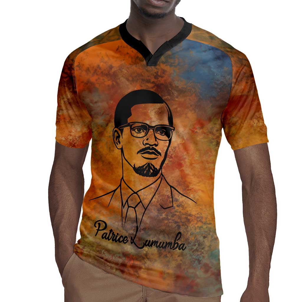 Patrice Lumumba Rugby Jersey with Line Art Portrait and Truth Cannot Be Killed Inspirational Quote - Wonder Print Shop