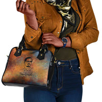 Patrice Lumumba Shoulder Handbag with Line Art Portrait and Truth Cannot Be Killed Inspirational Quote - Wonder Print Shop
