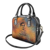 Patrice Lumumba Shoulder Handbag with Line Art Portrait and Truth Cannot Be Killed Inspirational Quote - Wonder Print Shop
