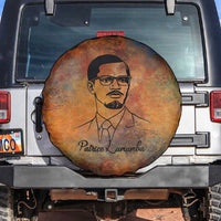 Patrice Lumumba Spare Tire Cover with Line Art Portrait and Truth Cannot Be Killed Inspirational Quote - Wonder Print Shop