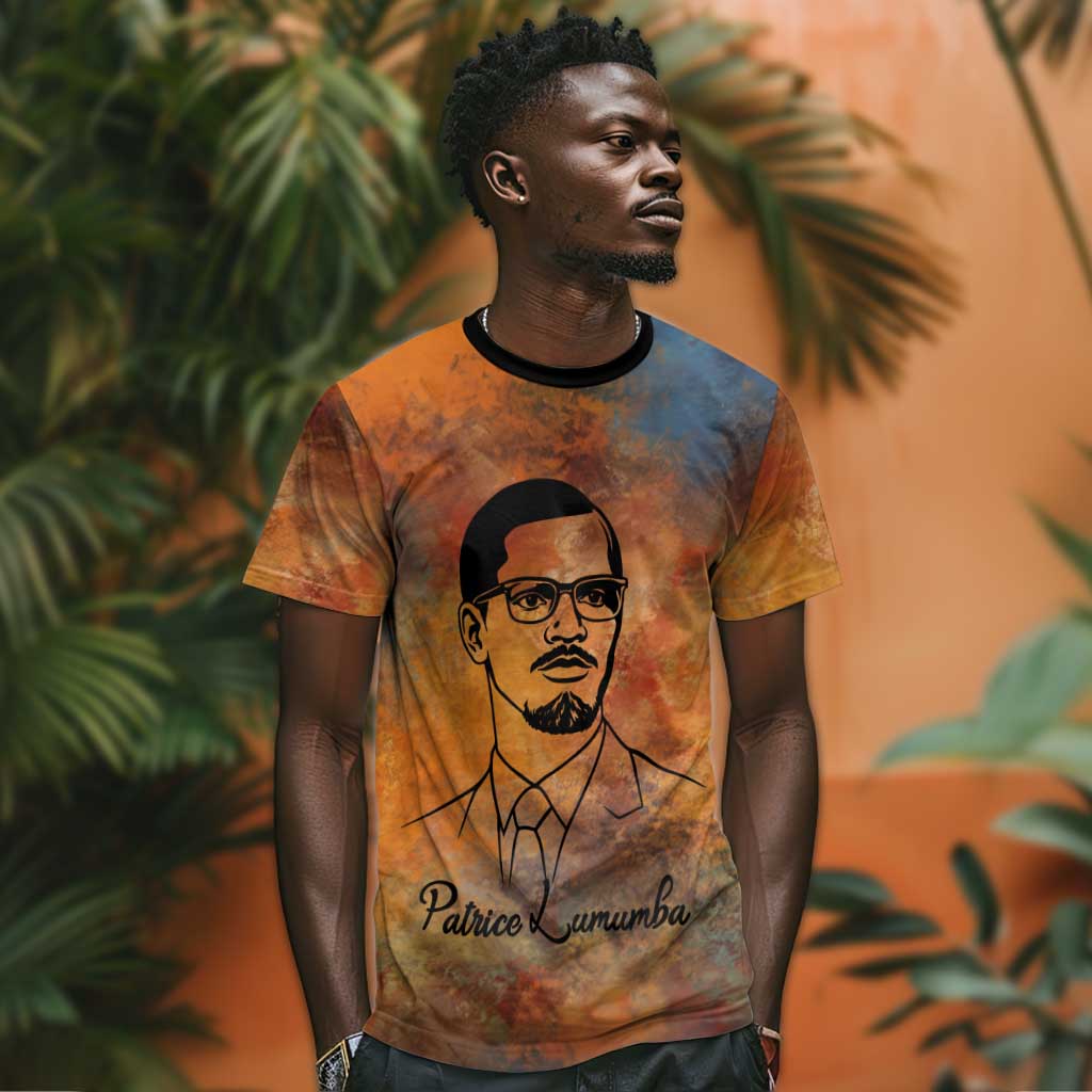 Patrice Lumumba T shirt with Line Art Portrait and Truth Cannot Be Killed Inspirational Quote - Wonder Print Shop