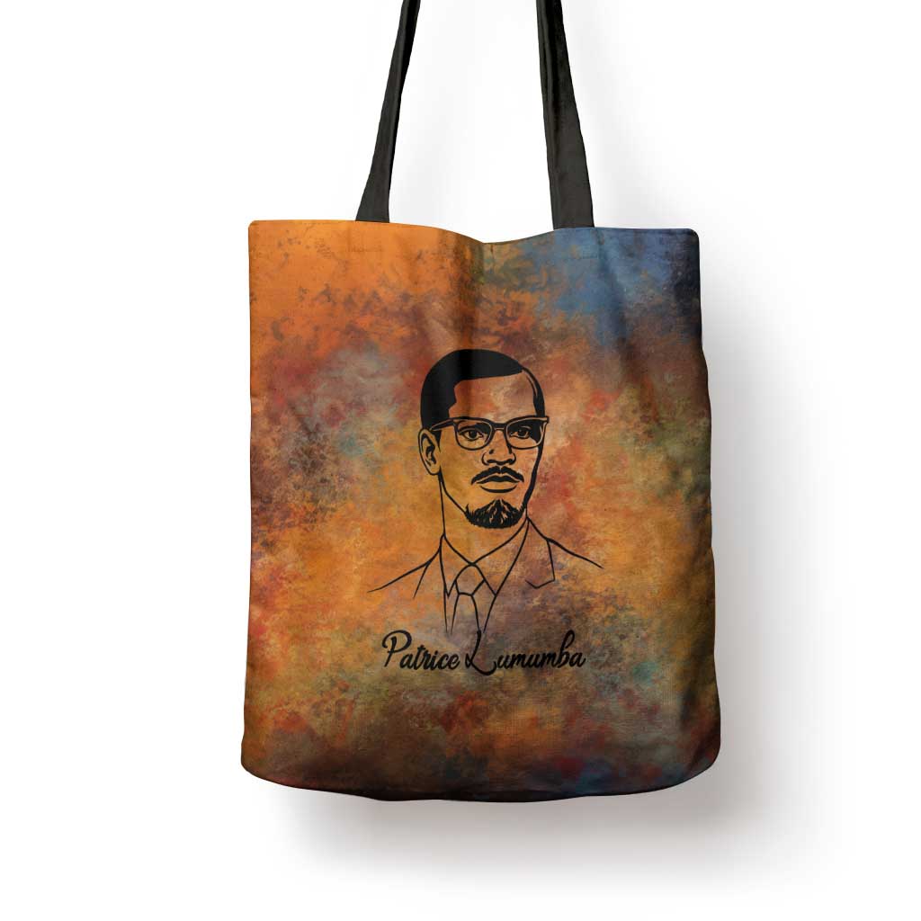 Patrice Lumumba Tote Bag with Line Art Portrait and Truth Cannot Be Killed Inspirational Quote - Wonder Print Shop