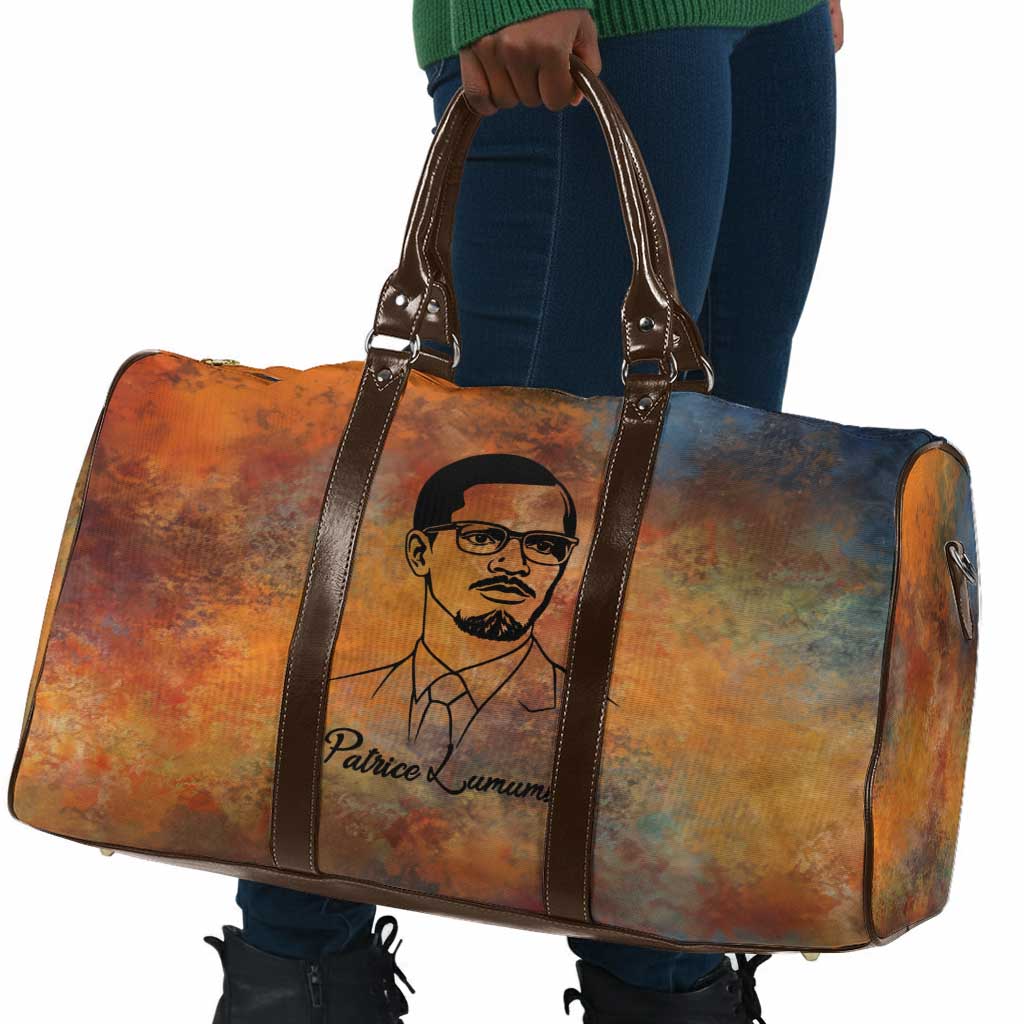 Patrice Lumumba Travel Bag with Line Art Portrait and Truth Cannot Be Killed Inspirational Quote - Wonder Print Shop