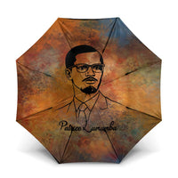 Patrice Lumumba Umbrella with Line Art Portrait and Truth Cannot Be Killed Inspirational Quote - Wonder Print Shop