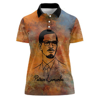 Patrice Lumumba Women Polo Shirt with Line Art Portrait and Truth Cannot Be Killed Inspirational Quote - Wonder Print Shop