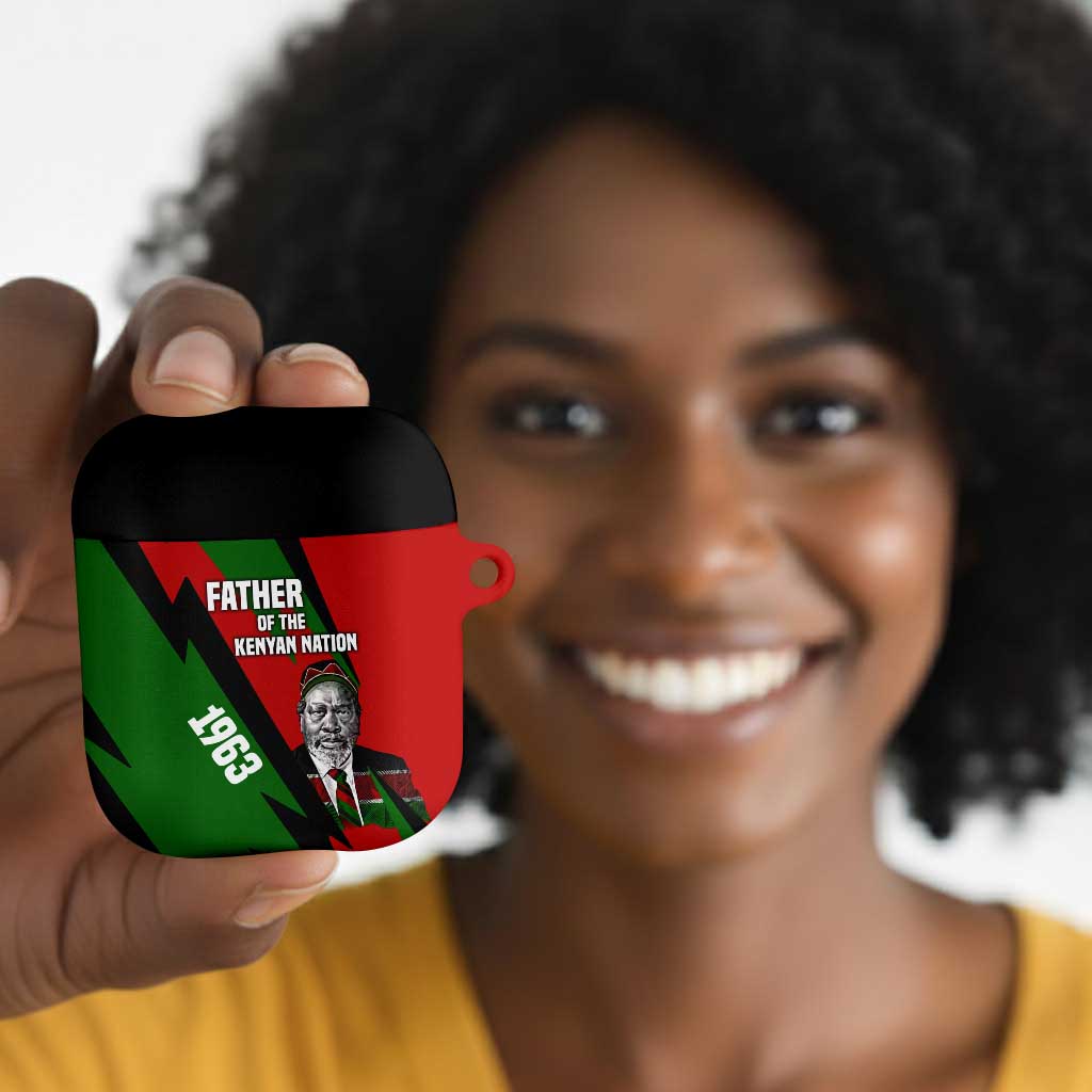 Jomo Kenyatta AirPods Case Patriotic Colors Design and Father of the Kenyan Nation Tribute - Wonder Print Shop