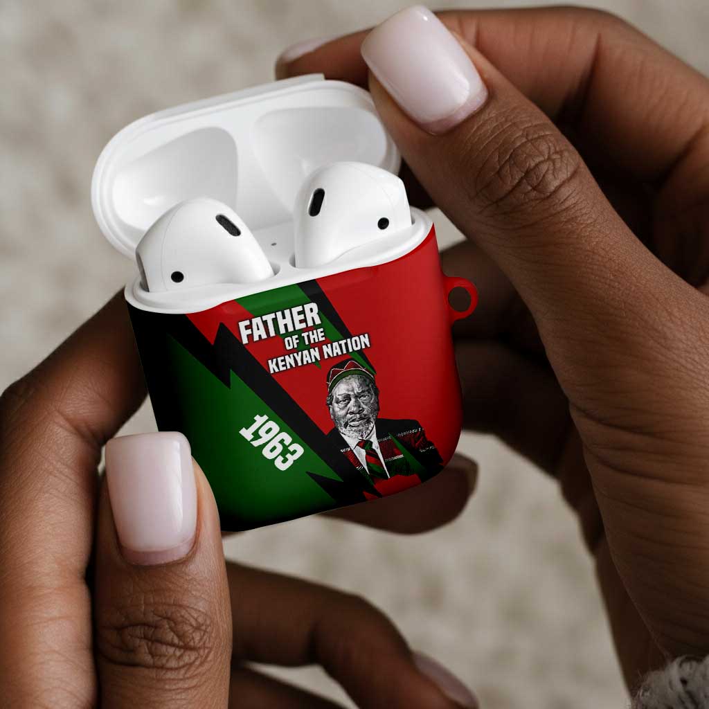 Jomo Kenyatta AirPods Case Patriotic Colors Design and Father of the Kenyan Nation Tribute - Wonder Print Shop