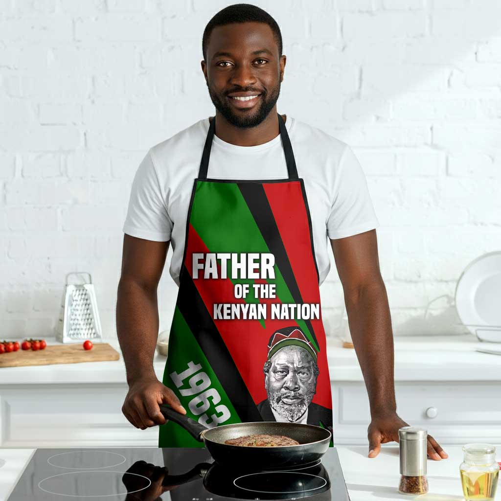 Jomo Kenyatta Apron Patriotic Colors Design and Father of the Kenyan Nation Tribute - Wonder Print Shop