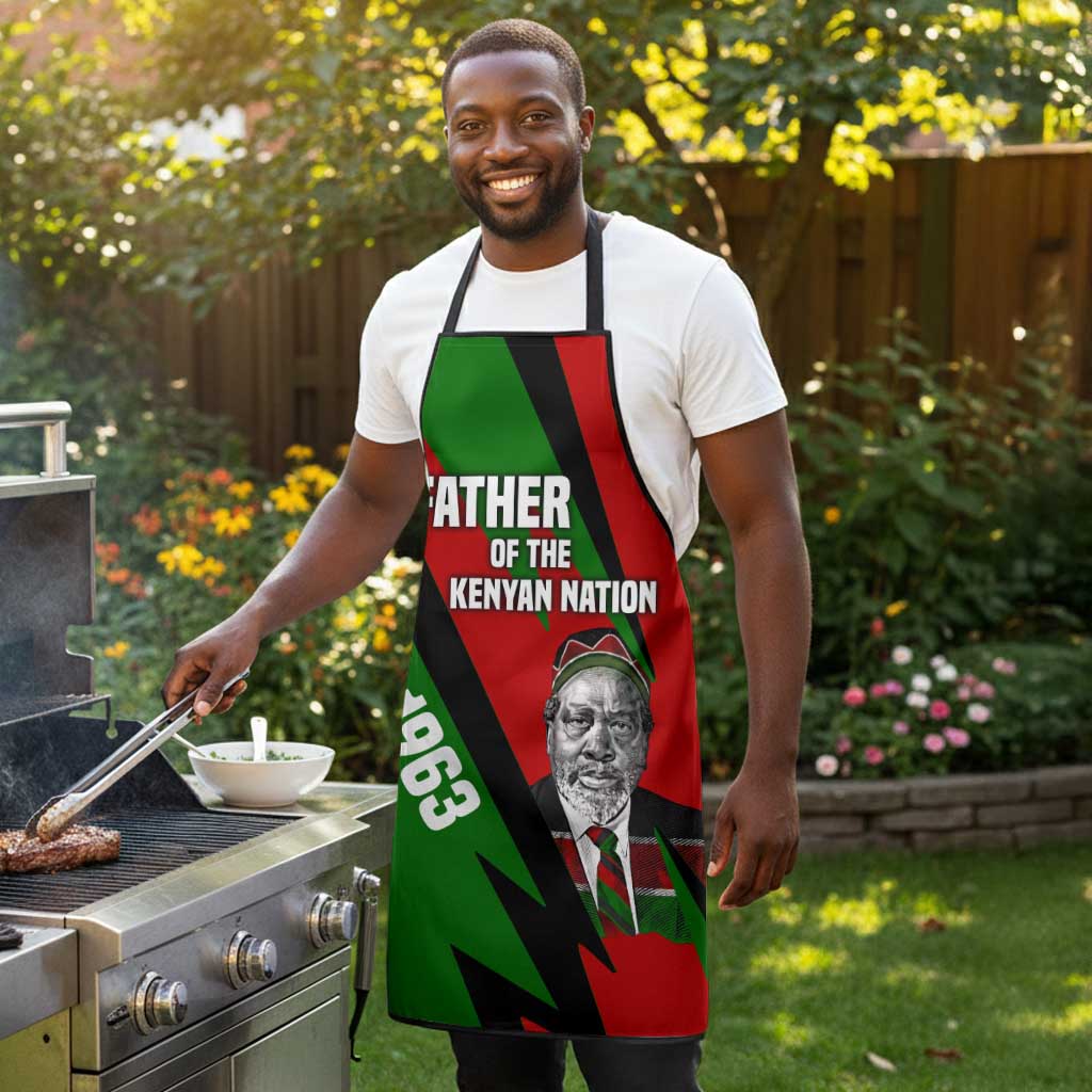 Jomo Kenyatta Apron Patriotic Colors Design and Father of the Kenyan Nation Tribute - Wonder Print Shop