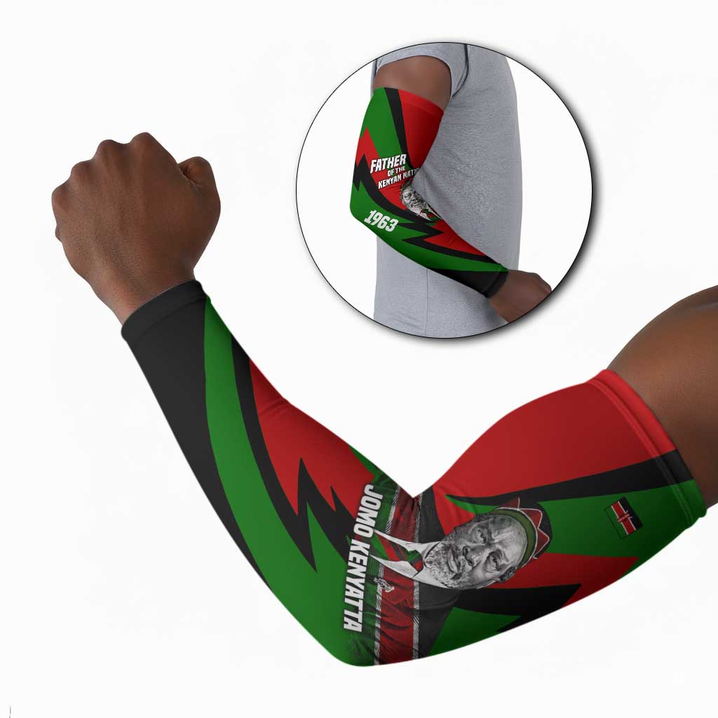 Jomo Kenyatta Arm Sleeves Patriotic Colors Design and Father of the Kenyan Nation Tribute - Wonder Print Shop
