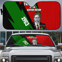 Jomo Kenyatta Auto Sun Shade Patriotic Colors Design and Father of the Kenyan Nation Tribute - Wonder Print Shop