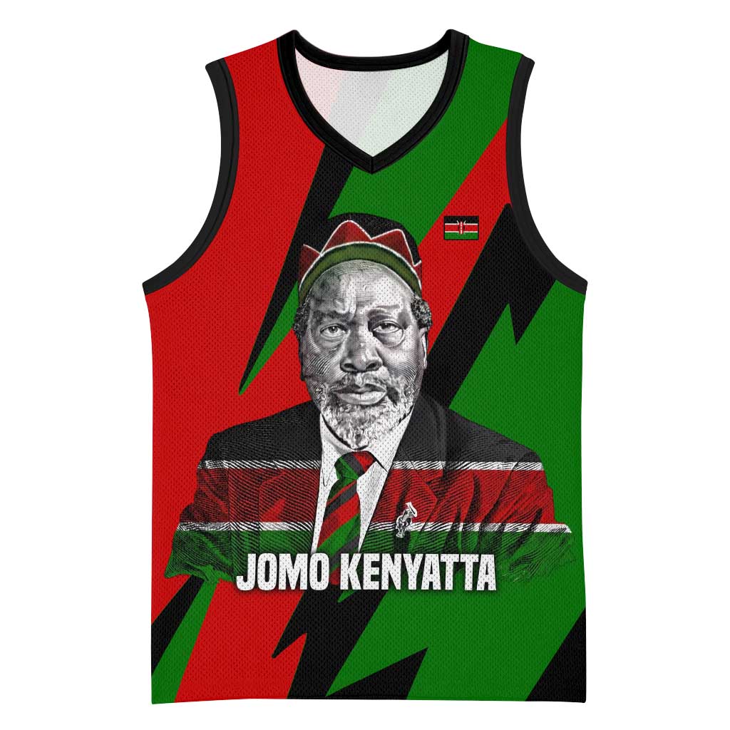Jomo Kenyatta Basketball Jersey Patriotic Colors Design and Father of the Kenyan Nation Tribute - Wonder Print Shop
