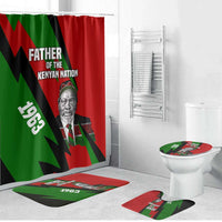 Jomo Kenyatta Bathroom Set Patriotic Colors Design and Father of the Kenyan Nation Tribute - Wonder Print Shop