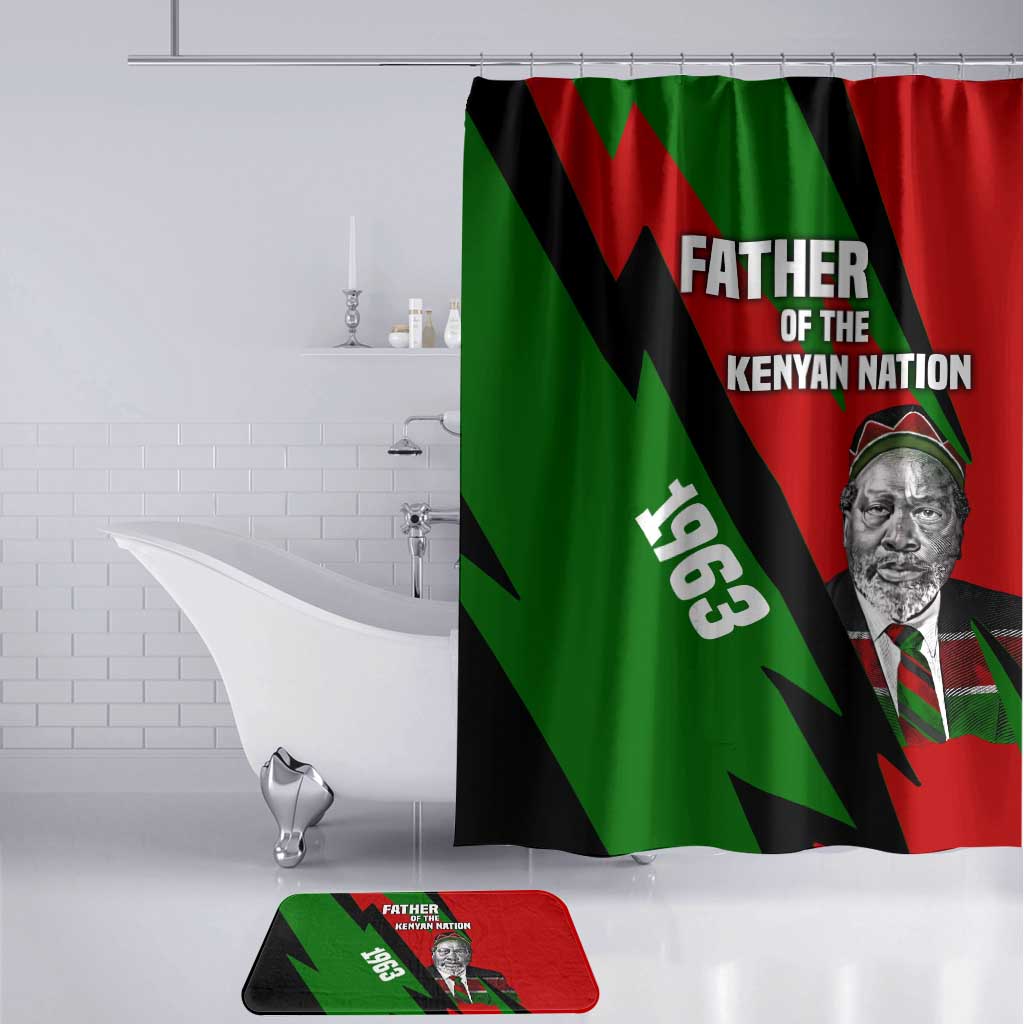 Jomo Kenyatta Bathroom Set Patriotic Colors Design and Father of the Kenyan Nation Tribute - Wonder Print Shop