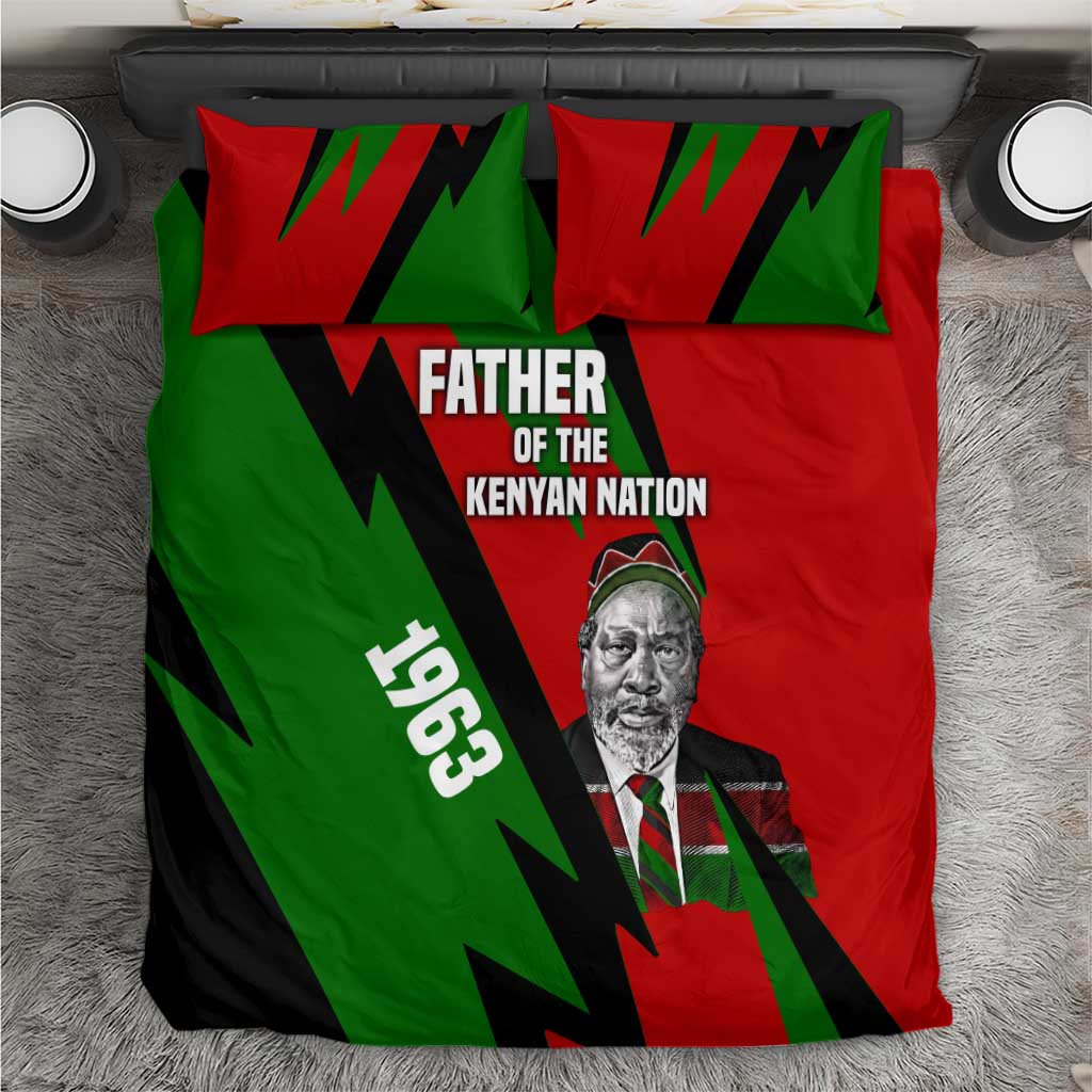 Jomo Kenyatta Bedding Set Patriotic Colors Design and Father of the Kenyan Nation Tribute - Wonder Print Shop