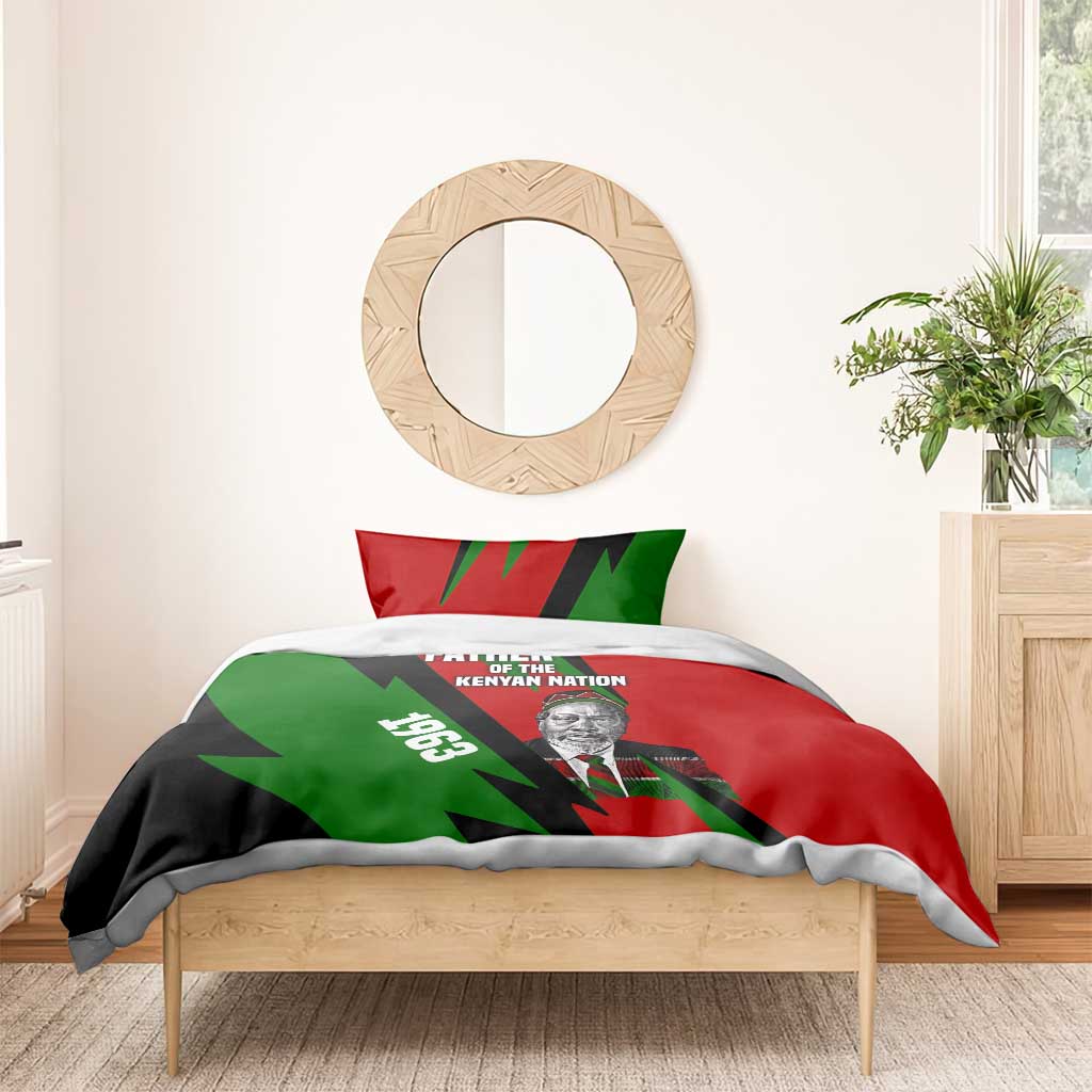 Jomo Kenyatta Bedding Set Patriotic Colors Design and Father of the Kenyan Nation Tribute - Wonder Print Shop