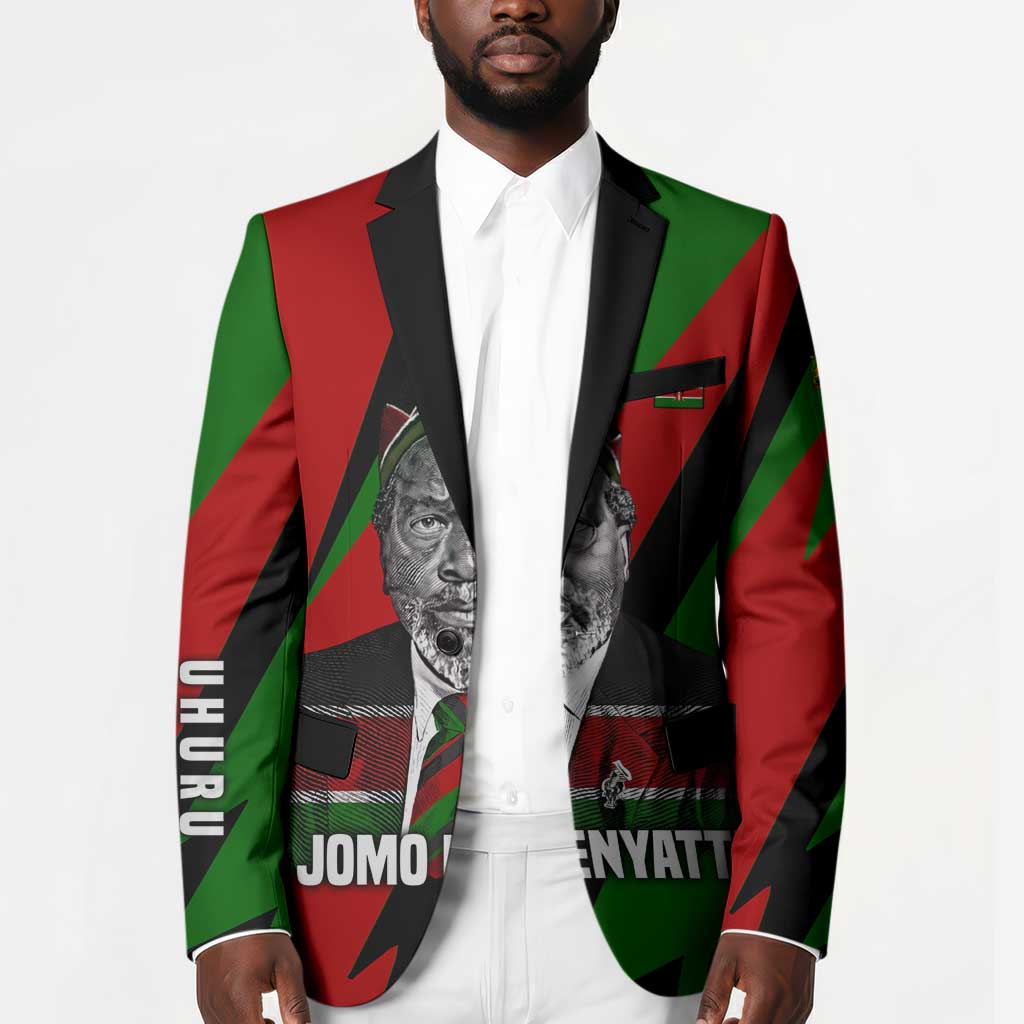 Jomo Kenyatta Blazer Patriotic Colors Design and Father of the Kenyan Nation Tribute - Wonder Print Shop