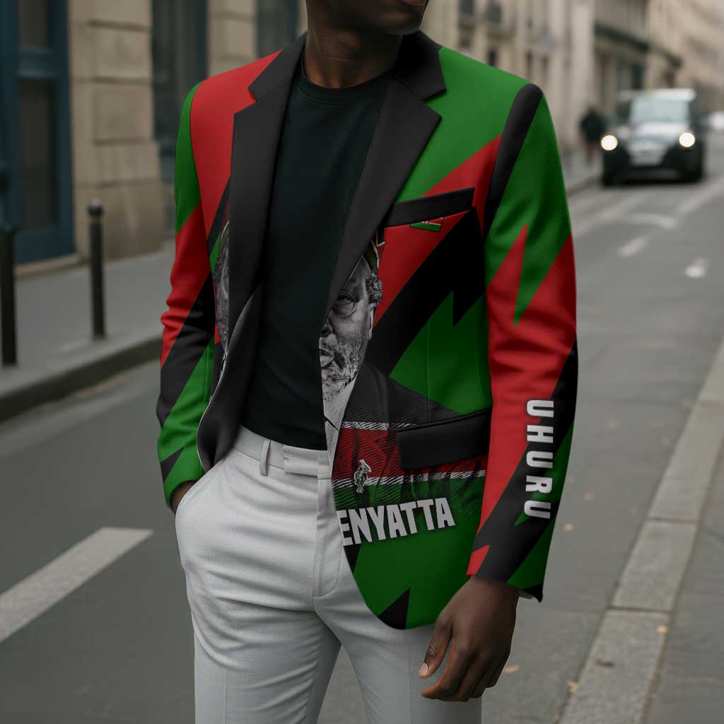 Jomo Kenyatta Blazer Patriotic Colors Design and Father of the Kenyan Nation Tribute - Wonder Print Shop