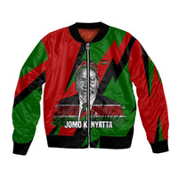 Jomo Kenyatta Bomber Jacket Patriotic Colors Design and Father of the Kenyan Nation Tribute - Wonder Print Shop