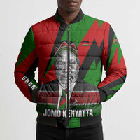 Jomo Kenyatta Bomber Puffer Jacket Patriotic Colors Design and Father of the Kenyan Nation Tribute - Wonder Print Shop