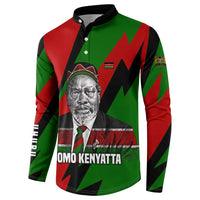 Jomo Kenyatta Button Sweatshirt Patriotic Colors Design and Father of the Kenyan Nation Tribute