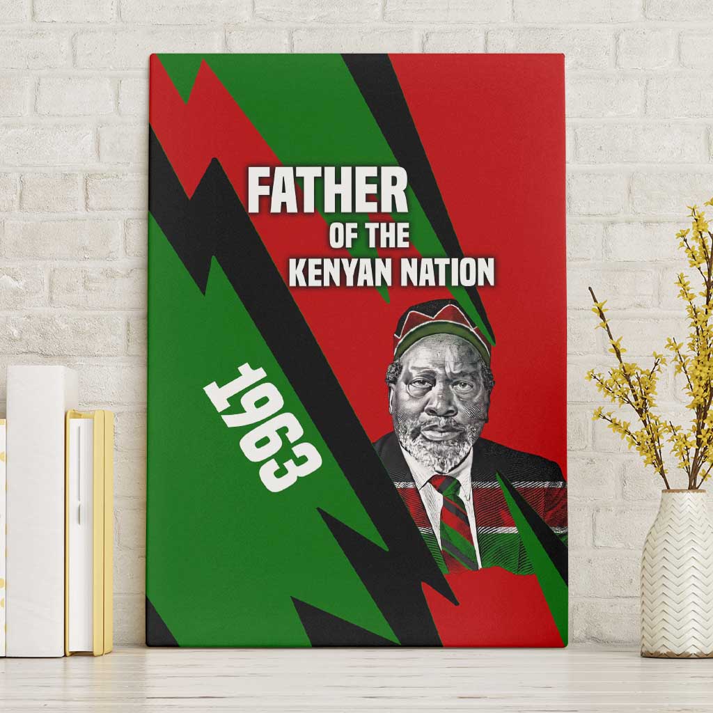 Jomo Kenyatta Canvas Wall Art Patriotic Colors Design and Father of the Kenyan Nation Tribute - Wonder Print Shop