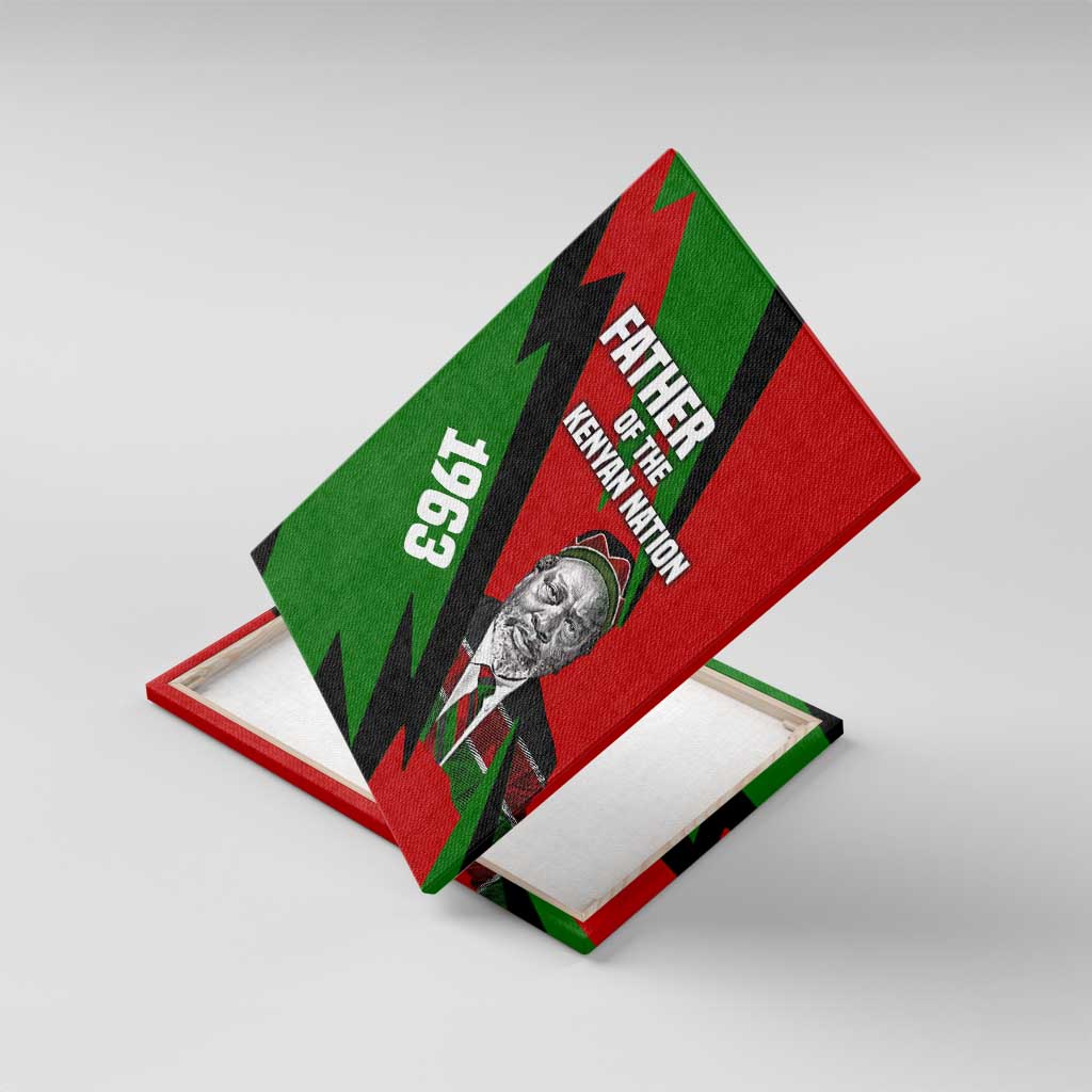 Jomo Kenyatta Canvas Wall Art Patriotic Colors Design and Father of the Kenyan Nation Tribute - Wonder Print Shop