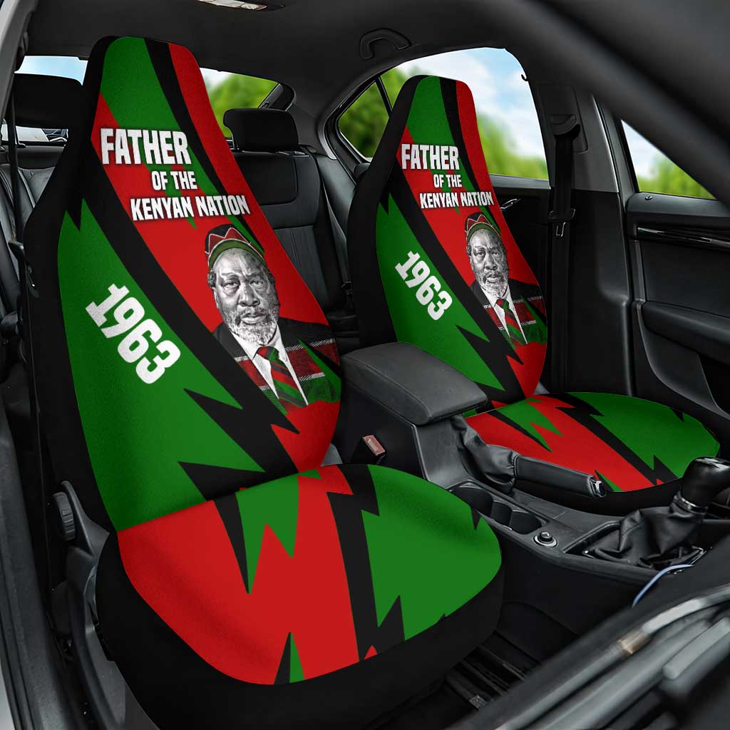 Jomo Kenyatta Car Seat Cover Patriotic Colors Design and Father of the Kenyan Nation Tribute - Wonder Print Shop