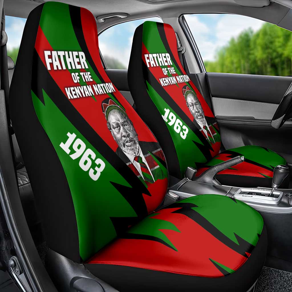 Jomo Kenyatta Car Seat Cover Patriotic Colors Design and Father of the Kenyan Nation Tribute - Wonder Print Shop