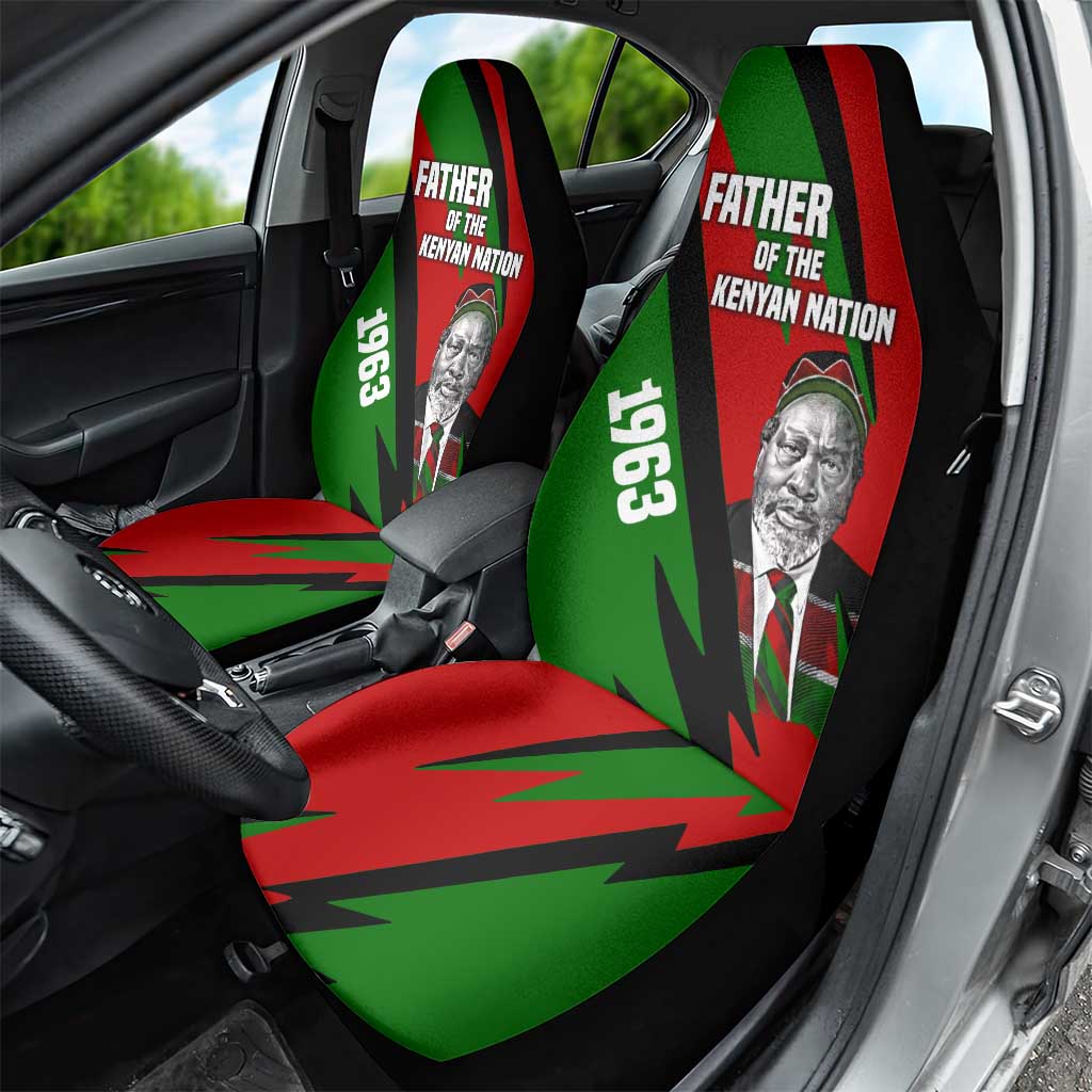 Jomo Kenyatta Car Seat Cover Patriotic Colors Design and Father of the Kenyan Nation Tribute - Wonder Print Shop