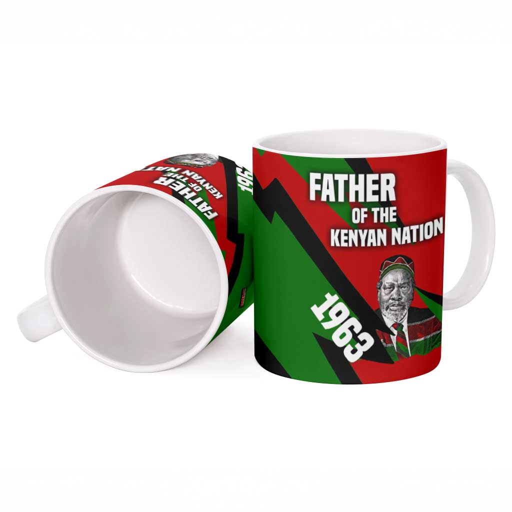 Jomo Kenyatta Ceramic Mug Patriotic Colors Design and Father of the Kenyan Nation Tribute - Wonder Print Shop