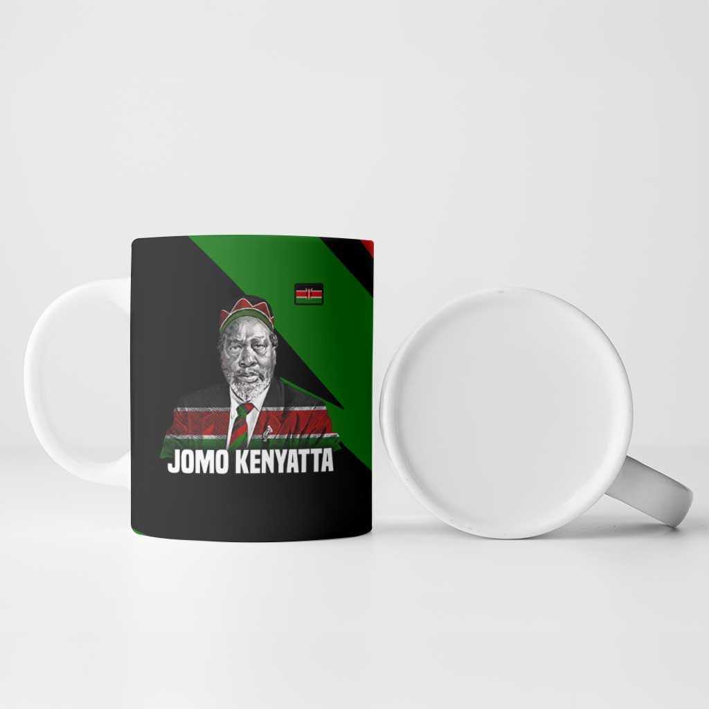 Jomo Kenyatta Ceramic Mug Patriotic Colors Design and Father of the Kenyan Nation Tribute - Wonder Print Shop