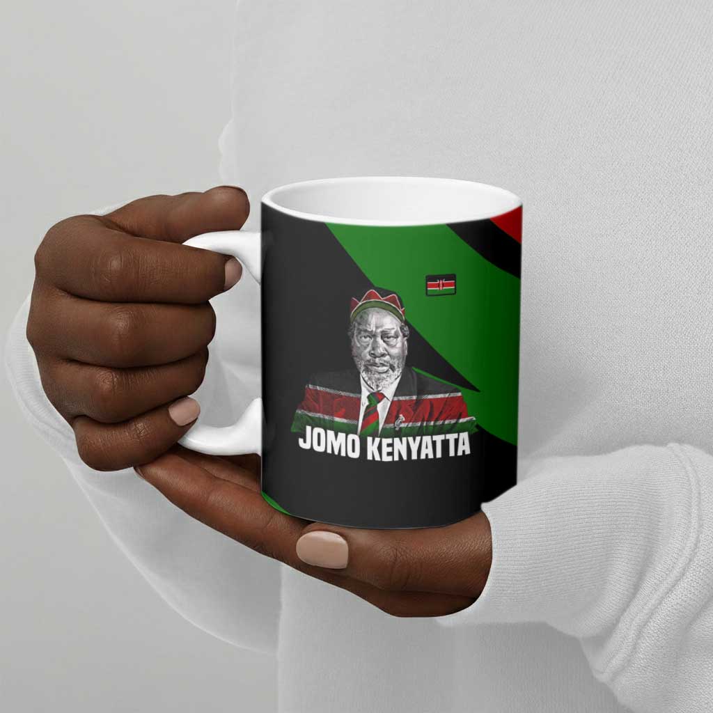 Jomo Kenyatta Ceramic Mug Patriotic Colors Design and Father of the Kenyan Nation Tribute - Wonder Print Shop